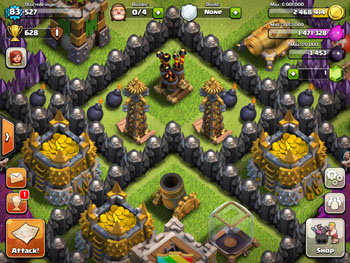 Placing bombs where goblins or other tier 1 troops will go